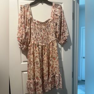 Secret Mission Botanical Print Fluttery Dress